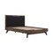 Armen Living Astoria Queen Platform Bed Frame in Oak with Black Faux Leather LCAHBDDGQN - alternate 2